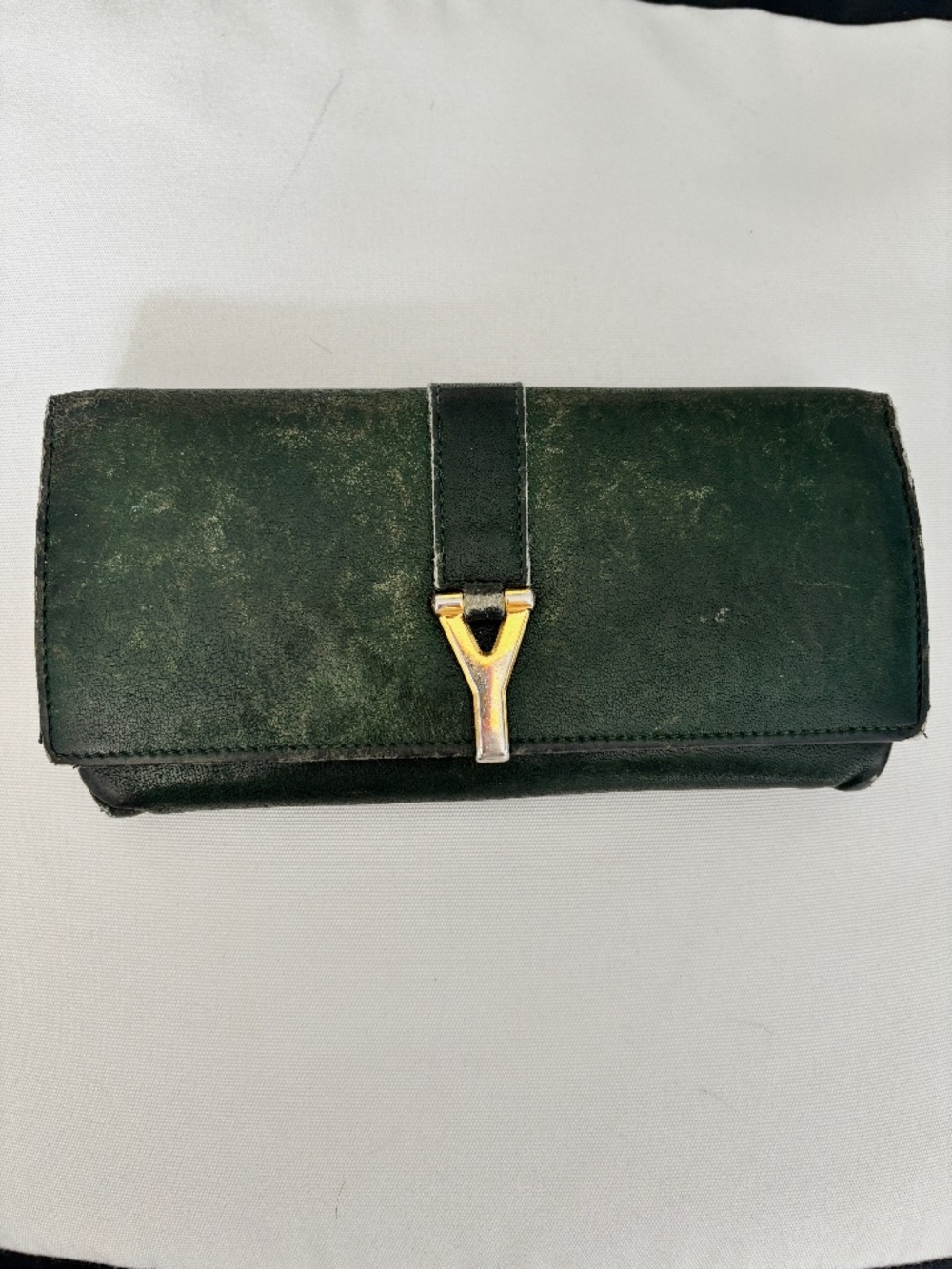 Vintage Yves Saint Laurent green wallet